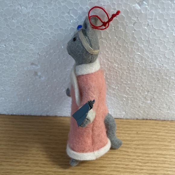 Heart Felts Midwest of Cannon Falls Fancy Cat Ornament Pink & Gray 1920s Flapper - Picture 2 of 8